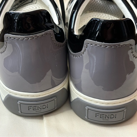 Fendi Patent Leather Colorblock Pattern Sneakers- new with bag, no box - Picture 4 of 7